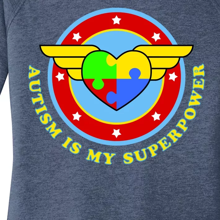 Super Woman Autism Is My Superpower Women's Perfect Tri Tunic Long Sleeve Shirt