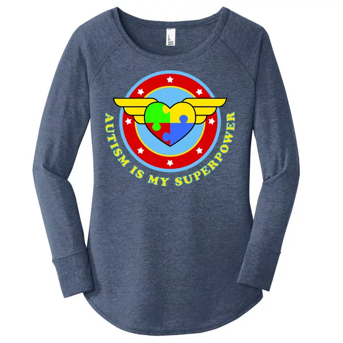 Super Woman Autism Is My Superpower Women's Perfect Tri Tunic Long Sleeve Shirt