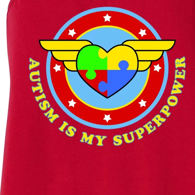 Super Woman Autism Is My Superpower Women's Racerback Tank