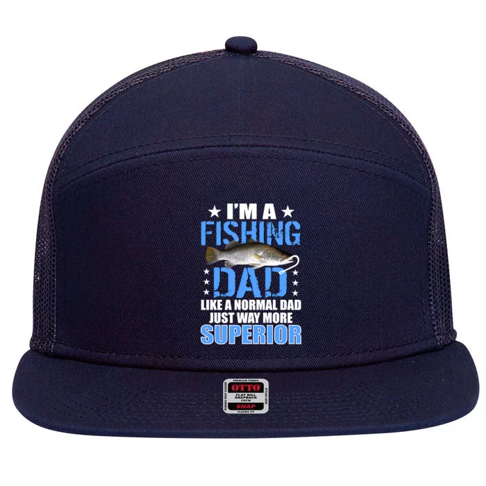 Superior Fishing Dad 7 Panel Mesh Trucker Snapback Hat