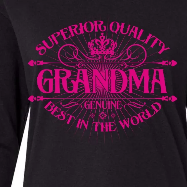 Superior Quality Grandma Best In The World Womens Cotton Relaxed Long Sleeve T-Shirt