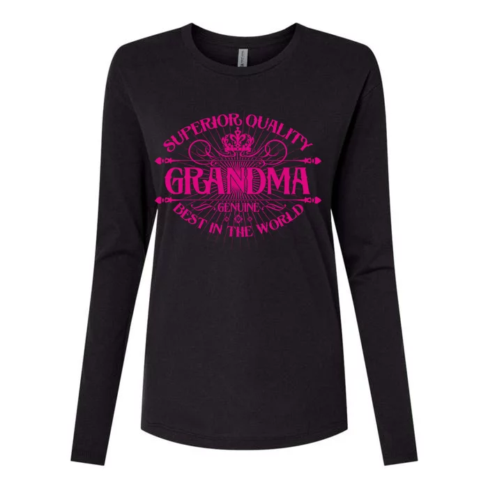 Superior Quality Grandma Best In The World Womens Cotton Relaxed Long Sleeve T-Shirt