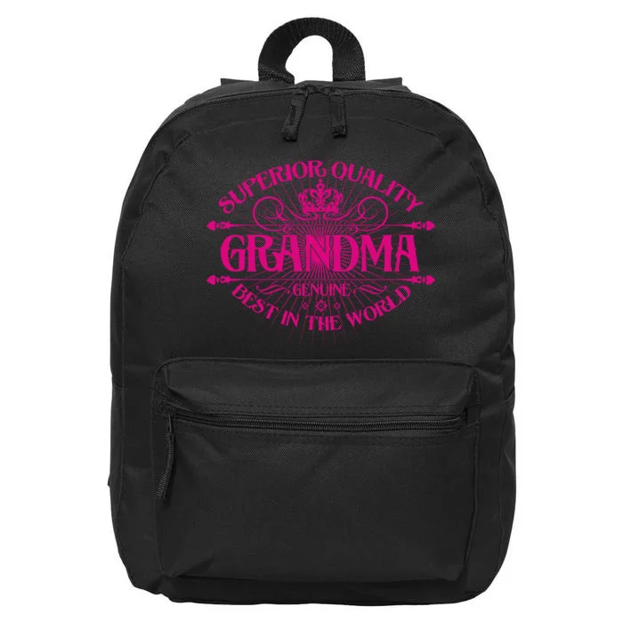 Superior Quality Grandma Best In The World 16 in Basic Backpack