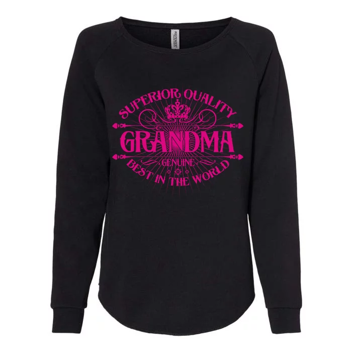 Superior Quality Grandma Best In The World Womens California Wash Sweatshirt