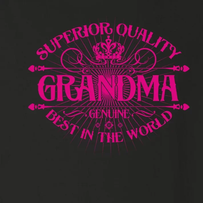 Superior Quality Grandma Best In The World Toddler Long Sleeve Shirt