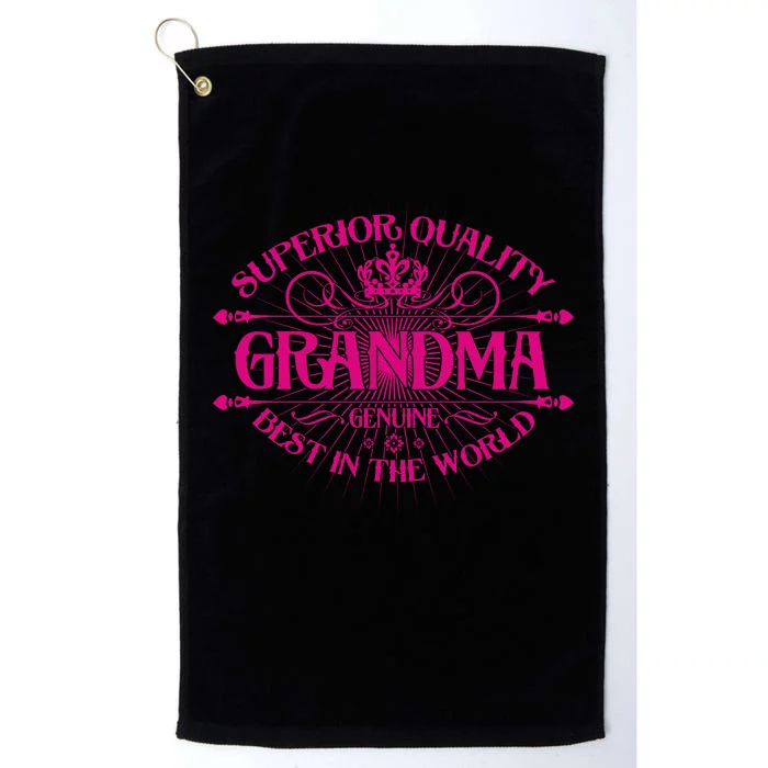 Superior Quality Grandma Best In The World Platinum Collection Golf Towel