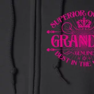 Superior Quality Grandma Best In The World Full Zip Hoodie