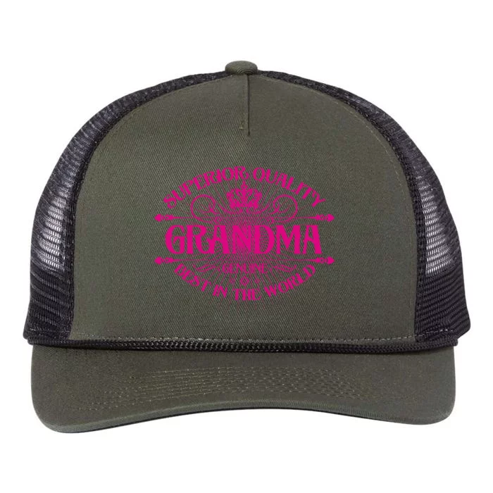 Superior Quality Grandma Best In The World Retro Rope Trucker Hat Cap