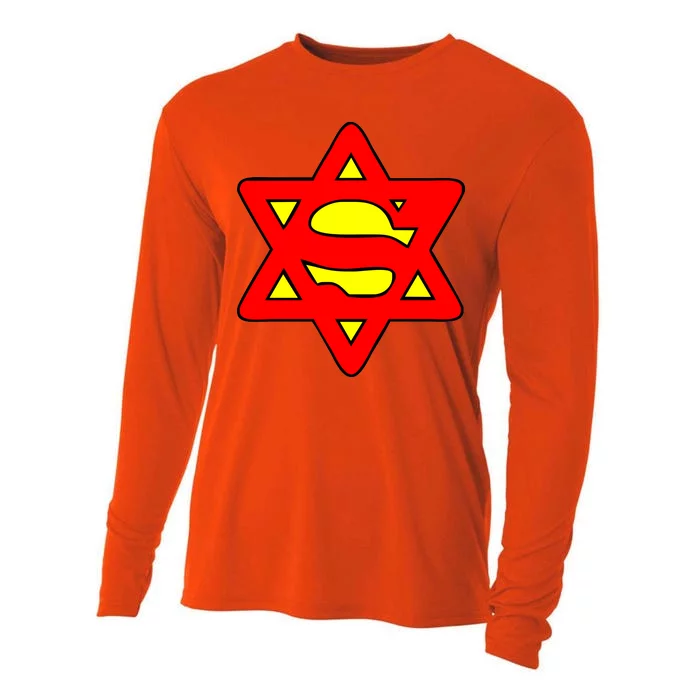 Superjew Super Jew Logo Cooling Performance Long Sleeve Crew