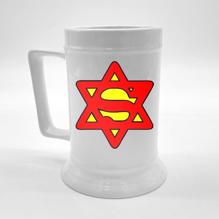 Superjew Super Jew Logo Beer Stein