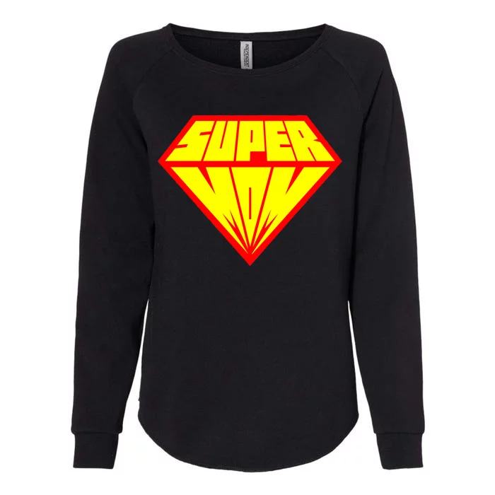 Supermom Super Mom Crest Womens California Wash Sweatshirt