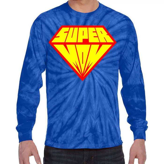 Supermom Super Mom Crest Tie-Dye Long Sleeve Shirt