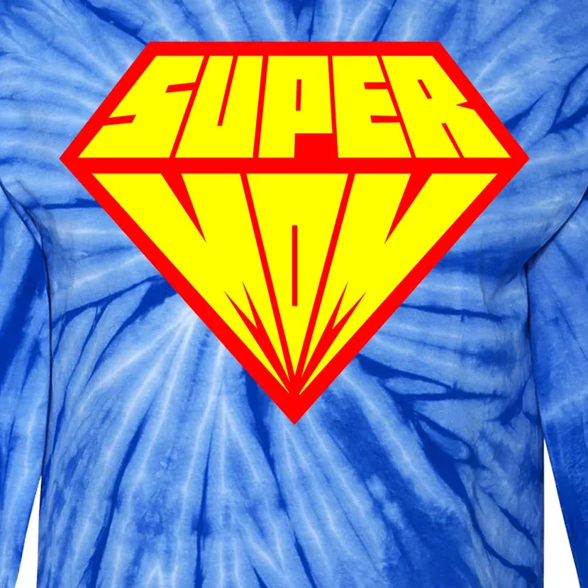 Supermom Super Mom Crest Tie-Dye Long Sleeve Shirt