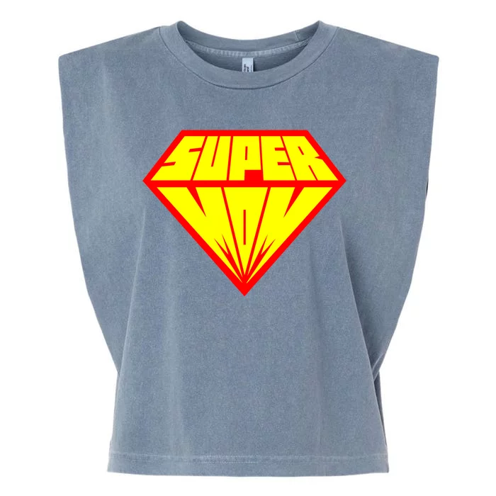 Supermom Super Mom Crest Garment-Dyed Women's Muscle Tee