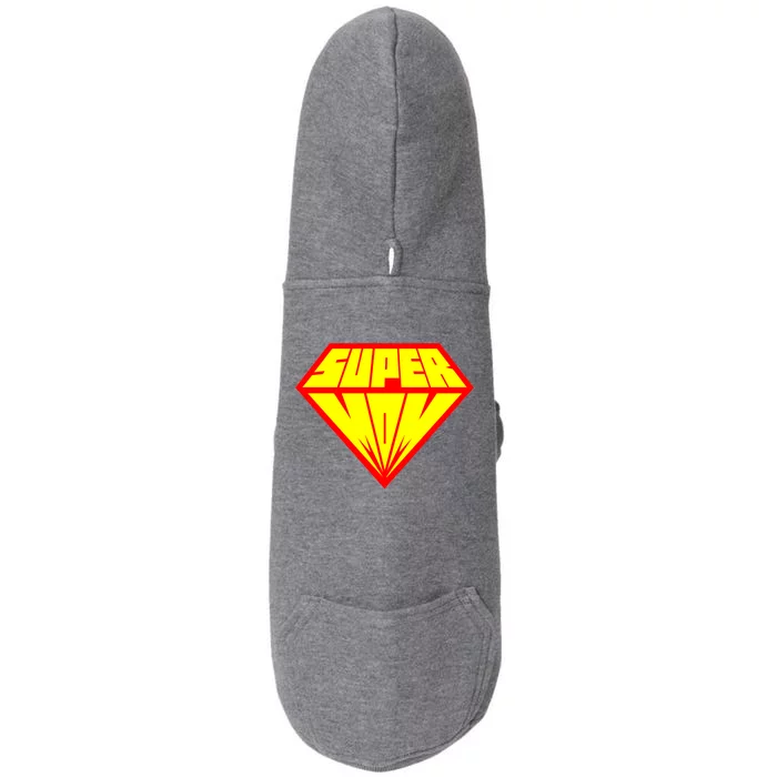 Supermom Super Mom Crest Doggie 3-End Fleece Hoodie