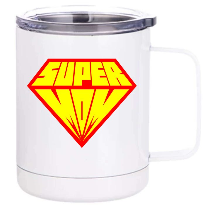 Supermom Super Mom Crest Front & Back 12oz Stainless Steel Tumbler Cup