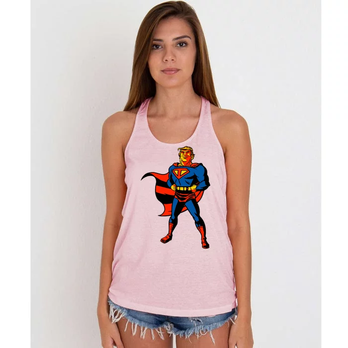 Supertrump Super Donald Trump President 2020 Women's Knotted Racerback Tank