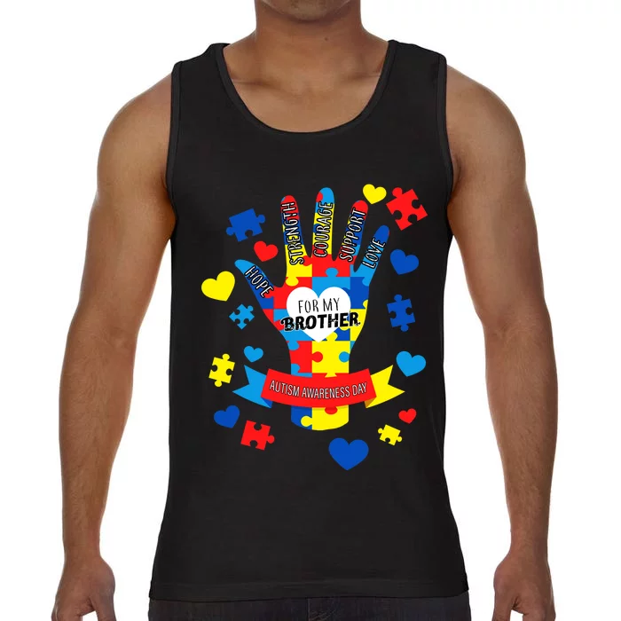 Support Autism Awareness Day For My Brother Comfort Colors® Tank Top