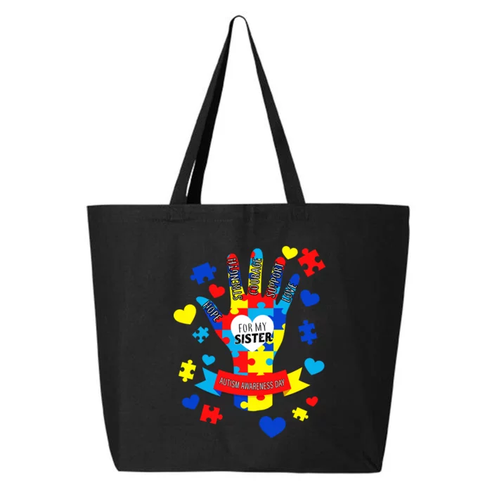 Support Autism Awareness Day For My Sister 25L Jumbo Tote