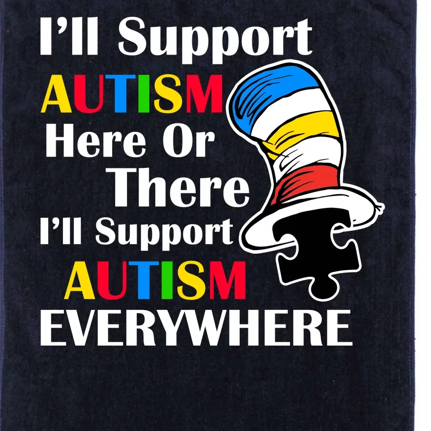 Support Autism Here Or There And Everywhere Platinum Collection Golf Towel