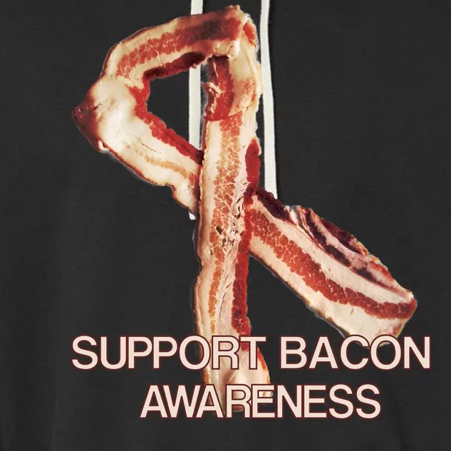 Support Bacon Awareness Garment-Dyed Fleece Hoodie