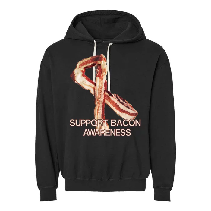 Support Bacon Awareness Garment-Dyed Fleece Hoodie