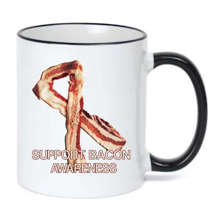 Support Bacon Awareness Black Color Changing Mug