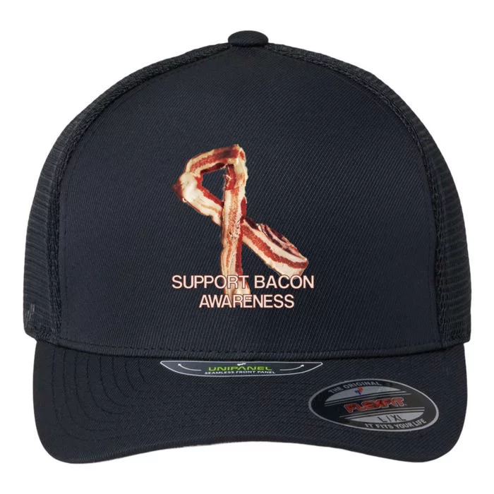 Support Bacon Awareness Flexfit Unipanel Trucker Cap