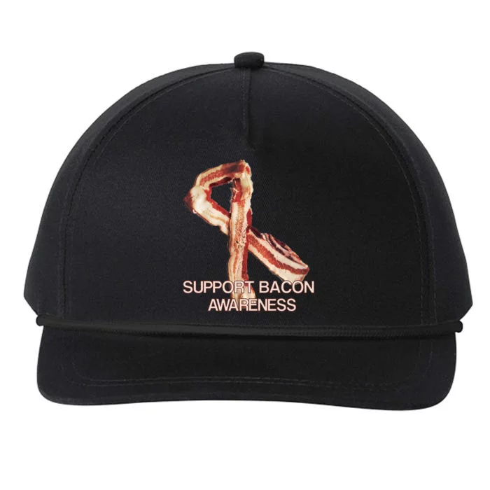 Support Bacon Awareness Snapback Five-Panel Rope Hat