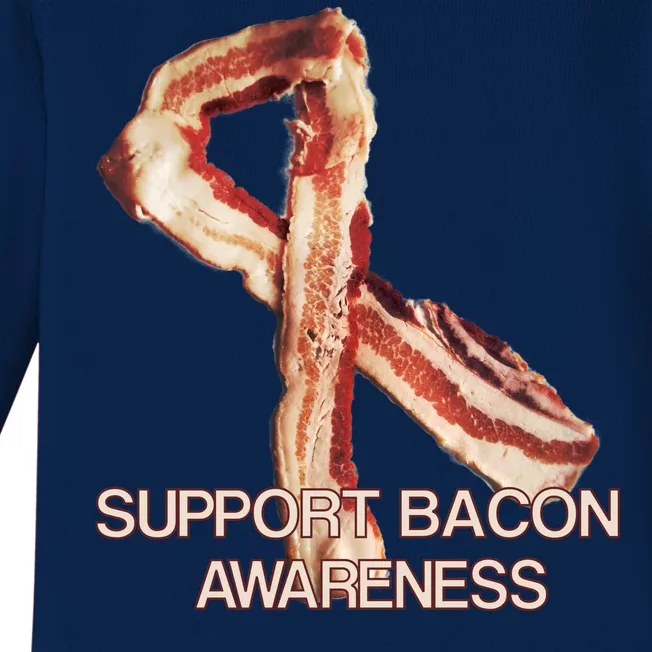 Support Bacon Awareness Baby Long Sleeve Bodysuit