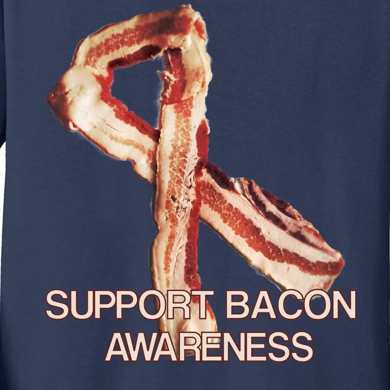 Support Bacon Awareness Kids Long Sleeve Shirt