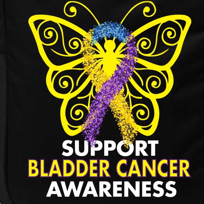 Support Bladder Cancer Awareness Butterfly Impact Tech Backpack