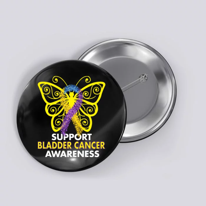 Support Bladder Cancer Awareness Butterfly Button