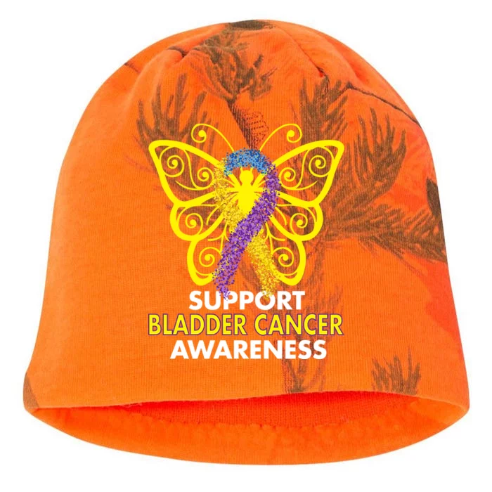 Support Bladder Cancer Awareness Butterfly Kati - Camo Knit Beanie