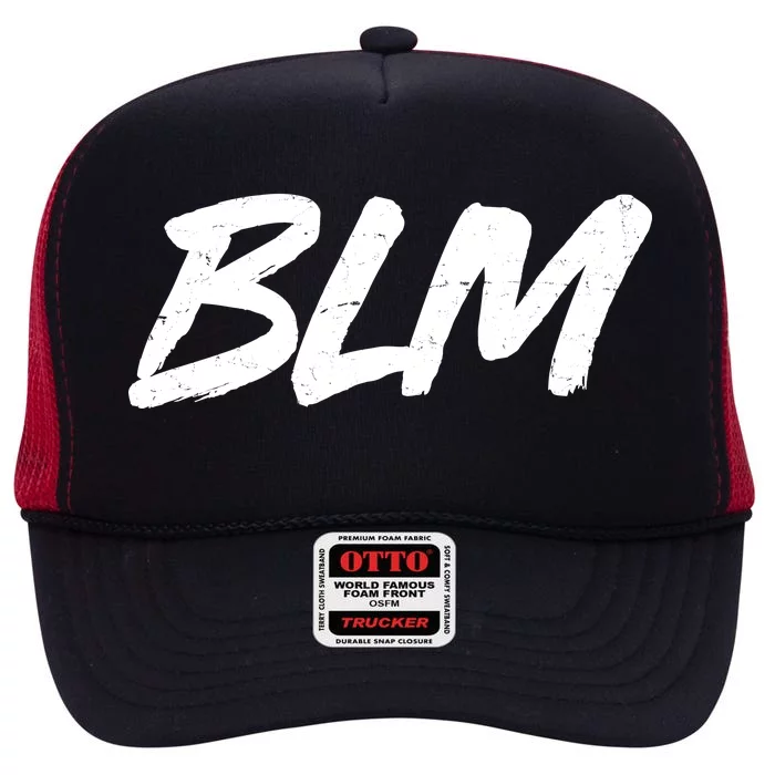 Support BLM Black Lives Matter High Crown Mesh Trucker Hat