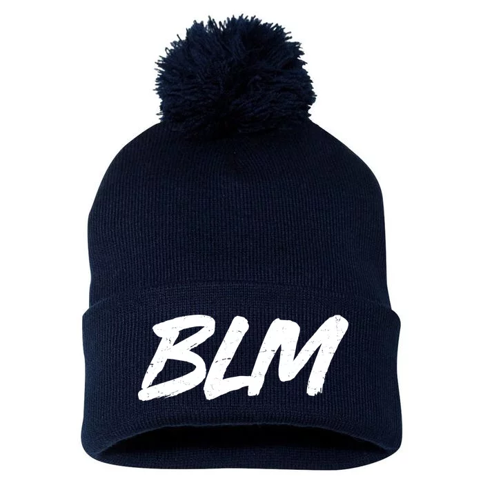 Support BLM Black Lives Matter Pom Pom 12in Knit Beanie