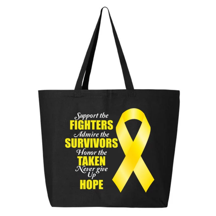 Support Childhood Cancer Awareness Quote 25L Jumbo Tote