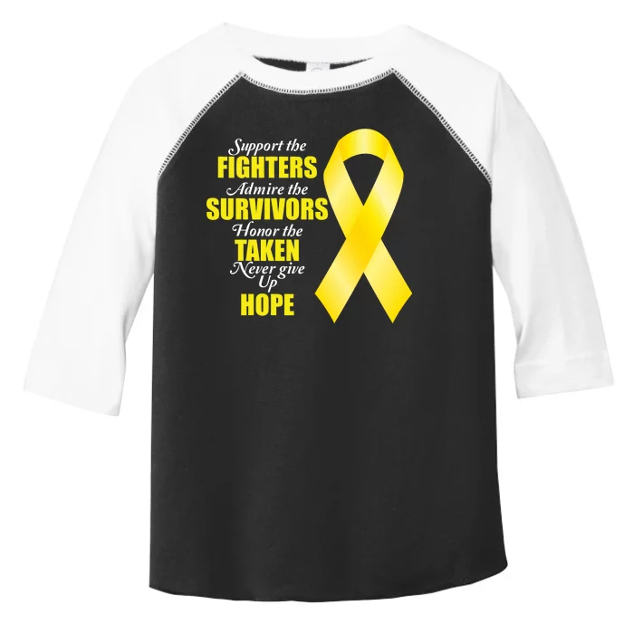 Support Childhood Cancer Awareness Quote Toddler Fine Jersey T-Shirt