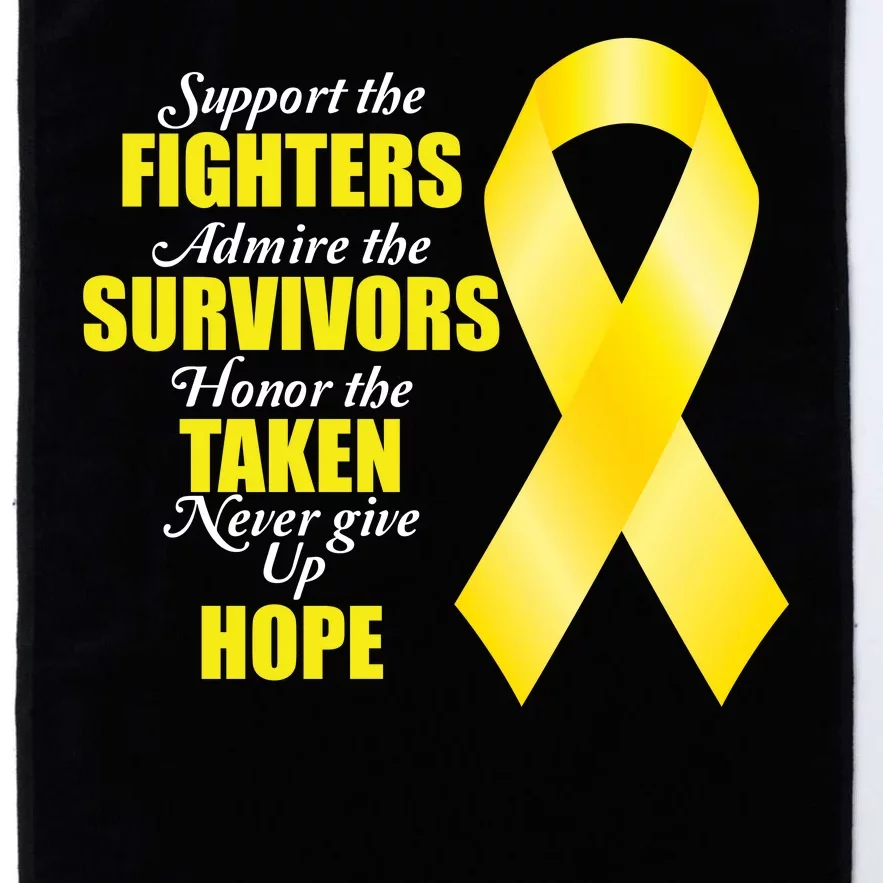 Support Childhood Cancer Awareness Quote Platinum Collection Golf Towel