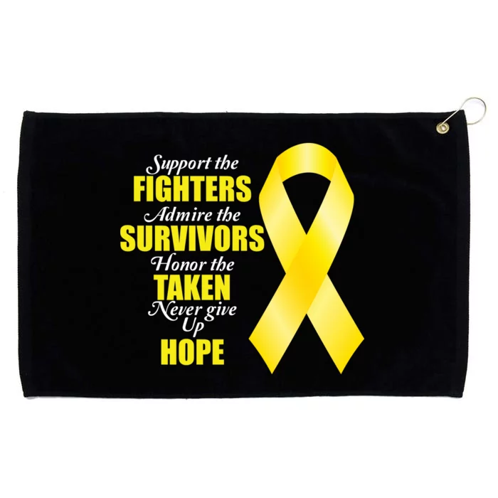 Support Childhood Cancer Awareness Quote Grommeted Golf Towel