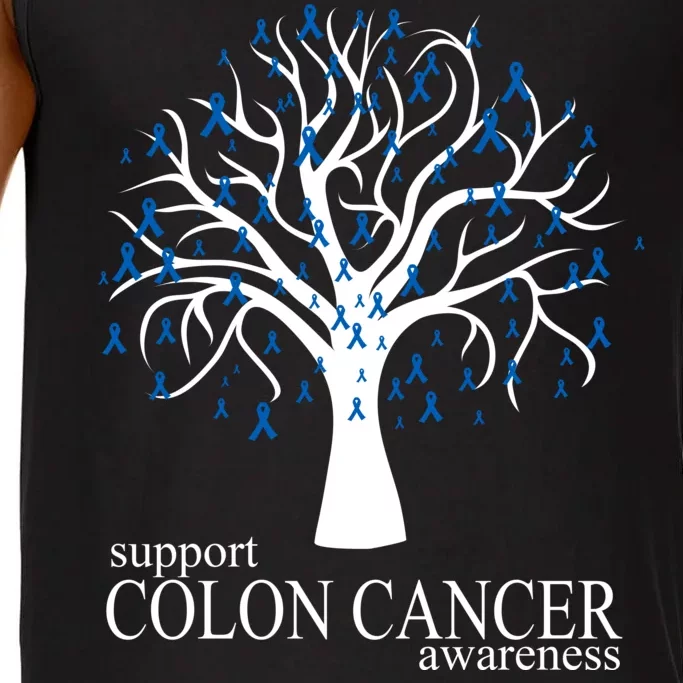 Support Colon Cancer Awareness Ribbon Tree Comfort Colors® Tank Top