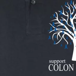 Support Colon Cancer Awareness Ribbon Tree Softstyle Adult Sport Polo