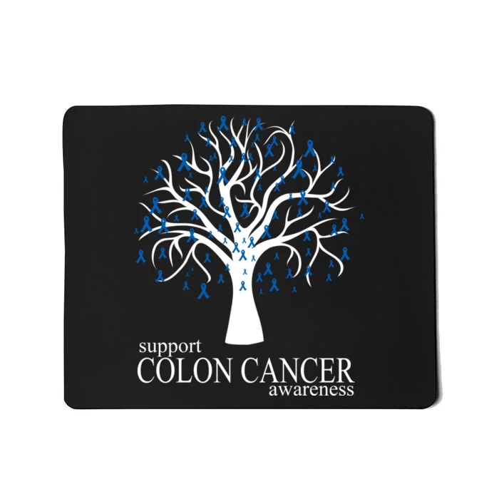 Support Colon Cancer Awareness Ribbon Tree Mousepad