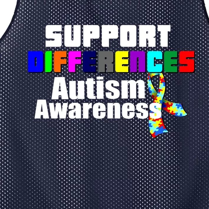 Support Differences Autism Awareness Mesh Reversible Basketball Jersey Tank