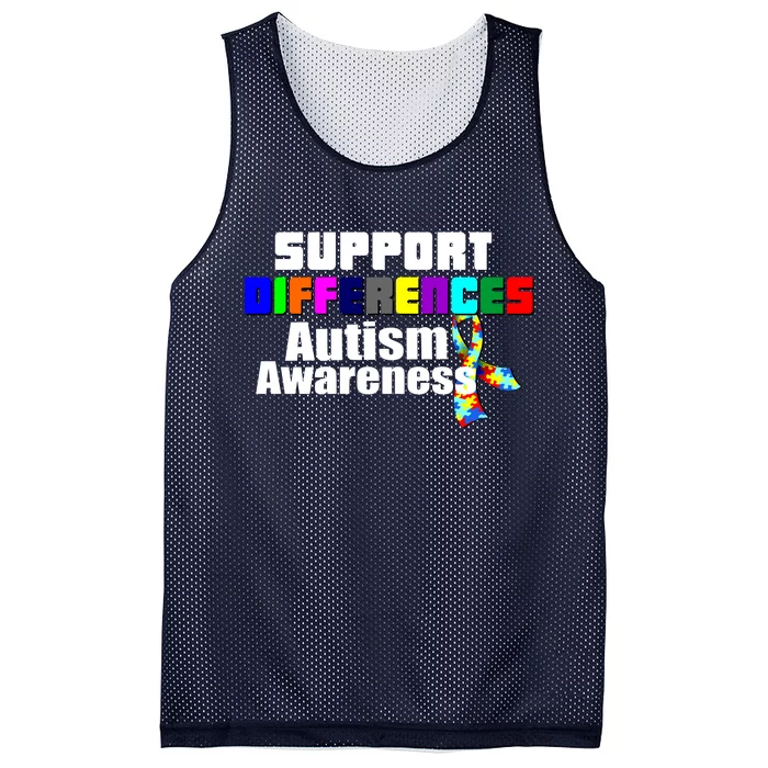 Support Differences Autism Awareness Mesh Reversible Basketball Jersey Tank