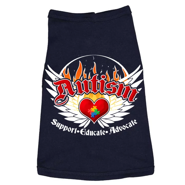 Support Educate Advocate - Autism Flames Doggie Tank