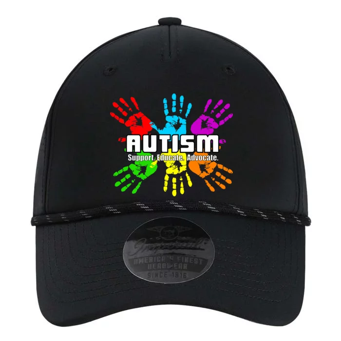 Support Educate Advocate Autism Handprint Performance The Dyno Cap