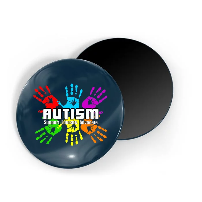 Support Educate Advocate Autism Handprint Magnet