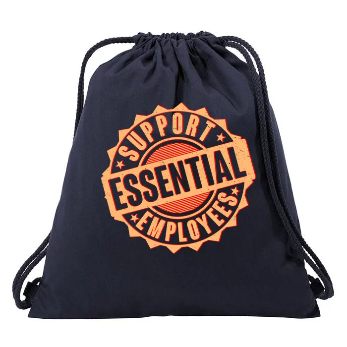 Support Essential Employees Drawstring Bag