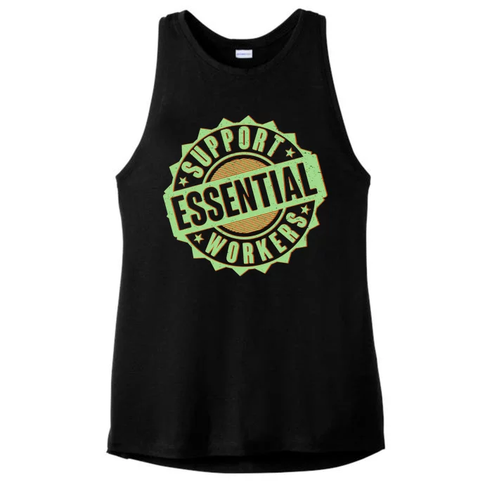 Support Essential Workers Ladies Tri-Blend Wicking Tank